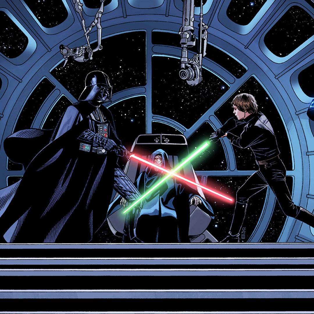 Affiche De Cinéma Italienne De STAR WARS - LE RETOUR DU JEDI - 33x71 Cm